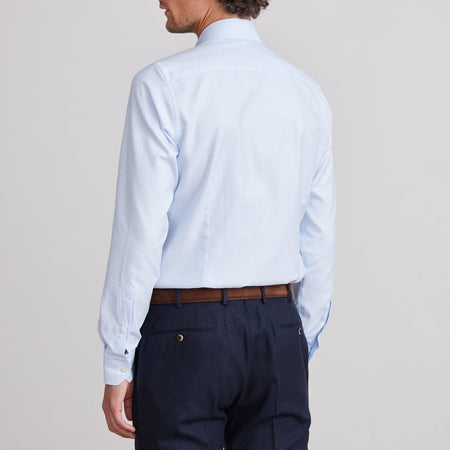 Emanuel Berg Blue Check Shirt Rialto SF19766