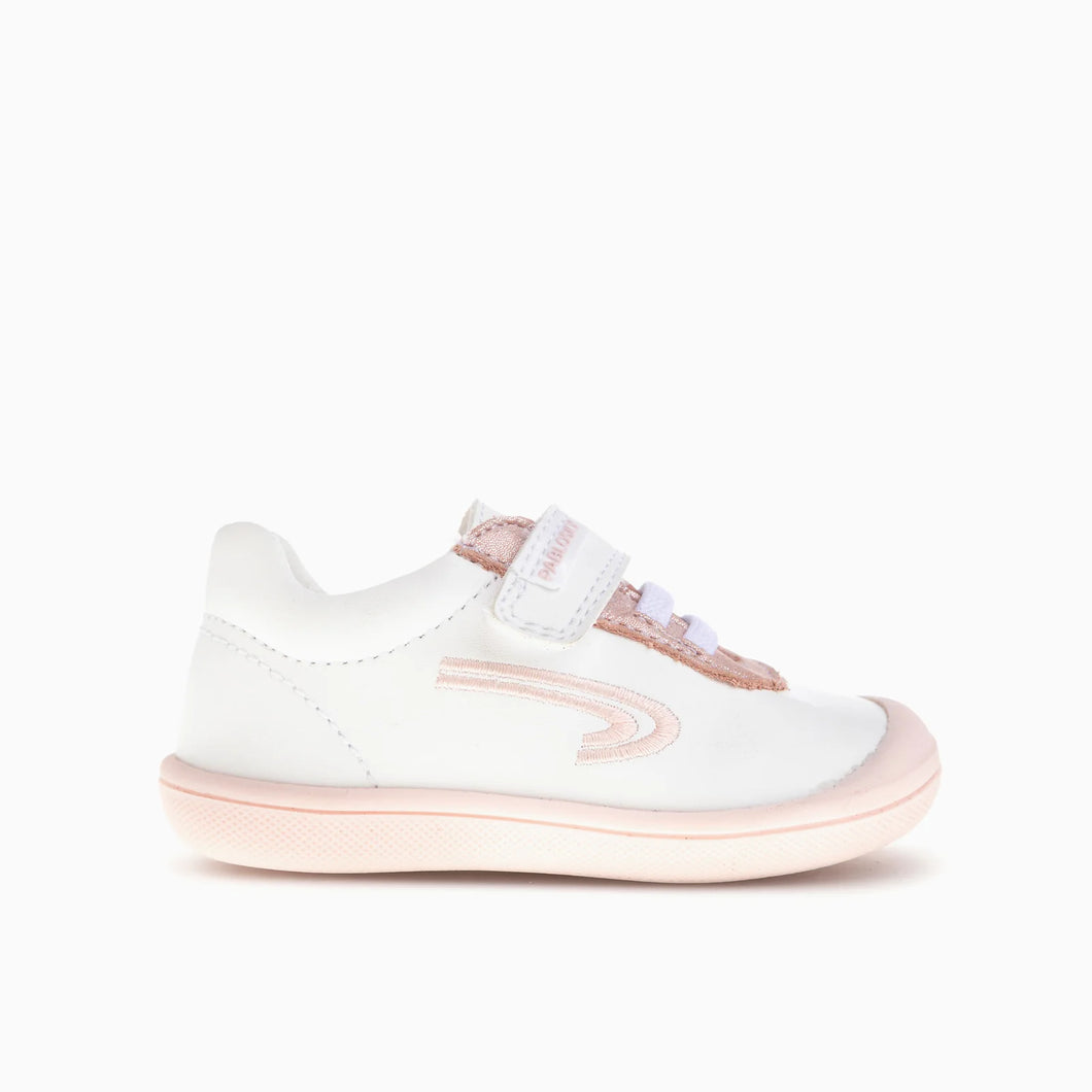 Pablosky Girls White & Pink Shoe 048605