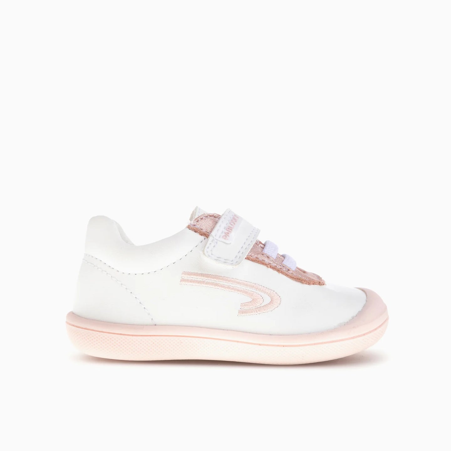 Pablosky Girls White & Pink Shoe 048605