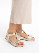 Load image into Gallery viewer, Ara Osaka Velcro Sandals Platinum 34804 11