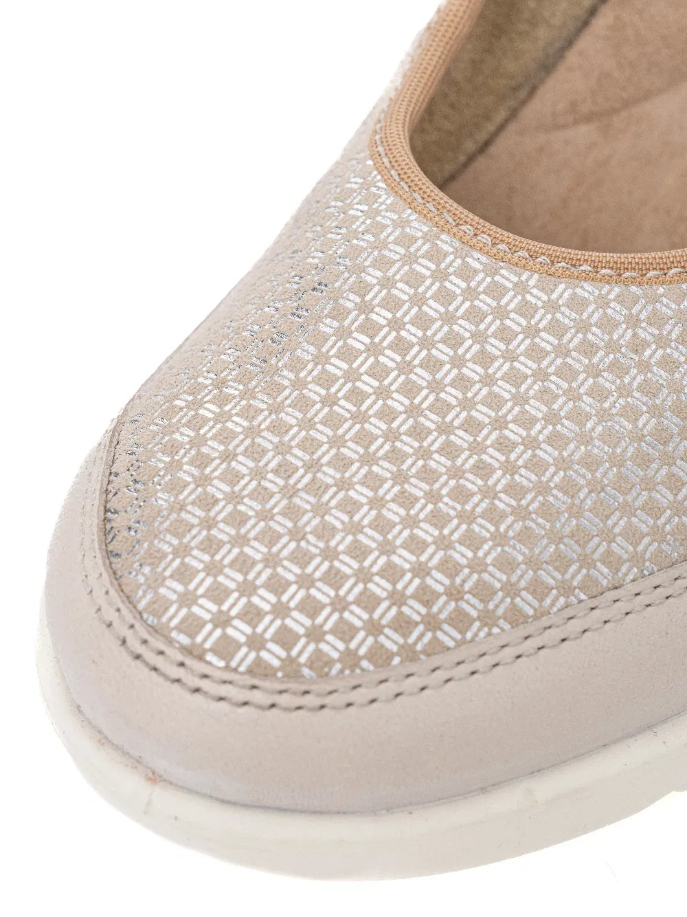 Ara Slip On Wedge Beige 12-50664-05