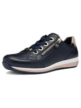Load image into Gallery viewer, Ara Wide Fit Navy Trainers 12-64587 12