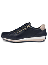 Load image into Gallery viewer, Ara Wide Fit Navy Trainers 12-64587 12