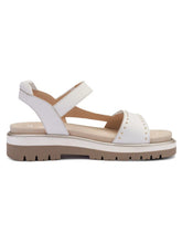 Load image into Gallery viewer, Ara White Velcro Sandals 21008 04