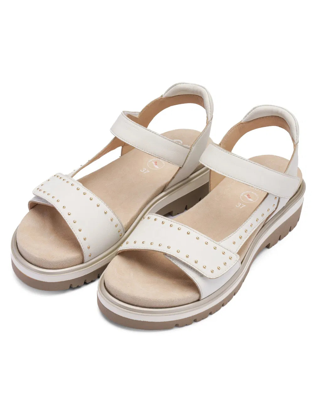 Ara White Velcro Sandals 21008 04