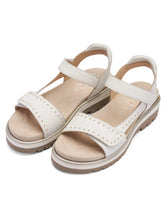 Load image into Gallery viewer, Ara White Velcro Sandals 21008 04