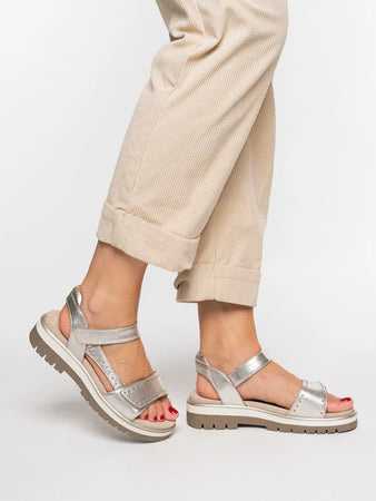 Ara Platinum Velcro Sandals 21008 11