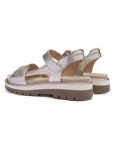 Load image into Gallery viewer, Ara Platinum Velcro Sandals 21008 11