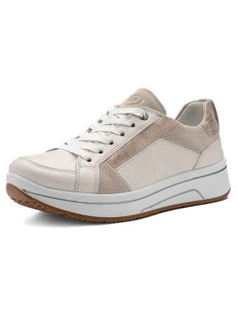 Ara Wide H Fit Cream Trainers 27512 09