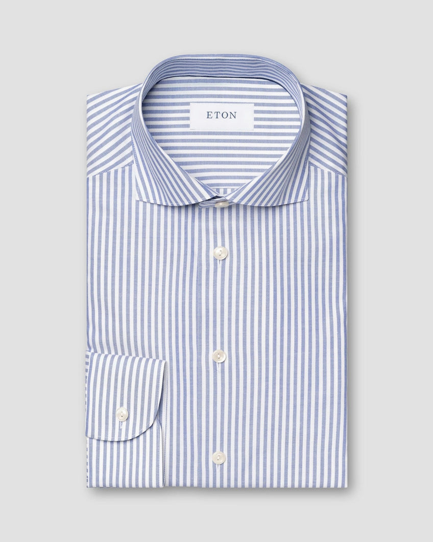 Eton Blue Striped Shirt 100013529
