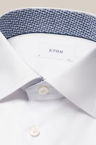 Eton White Shirt with Trim 100013587 00