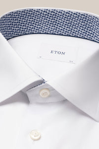 Eton White Shirt with Trim 100013587 00