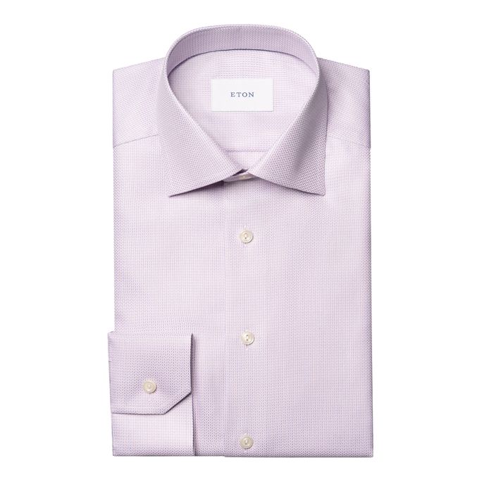 Eton Pink Herringbone Shirt 100013604 51