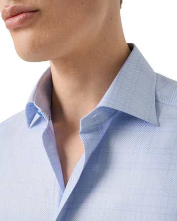 Eton Blue Check Shirt 100014550 20
