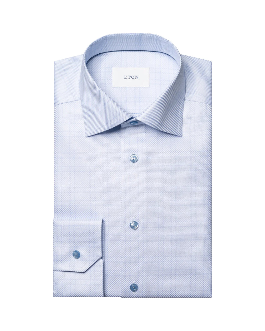 Eton Blue Check Shirt 100014550 20