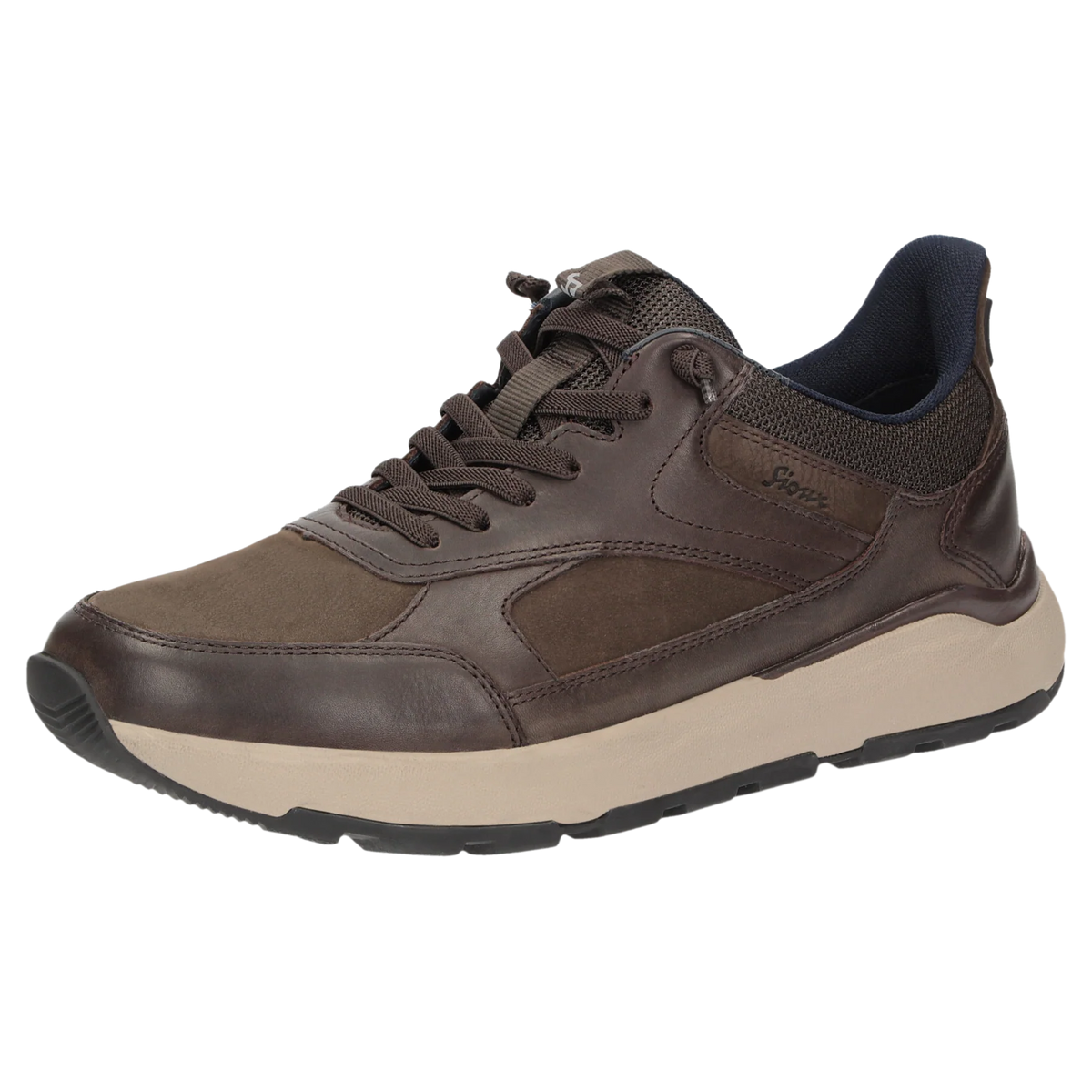 Sioux Dark Brown Elastic Lace Shoe 13042