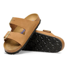 Load image into Gallery viewer, Birkenstock | Arizona Soft Footbed Nubuck Leather Sandals in Mink | 1032086