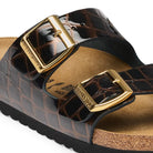 Birkenstock Arizona Black Embossed Animal Print 1032864