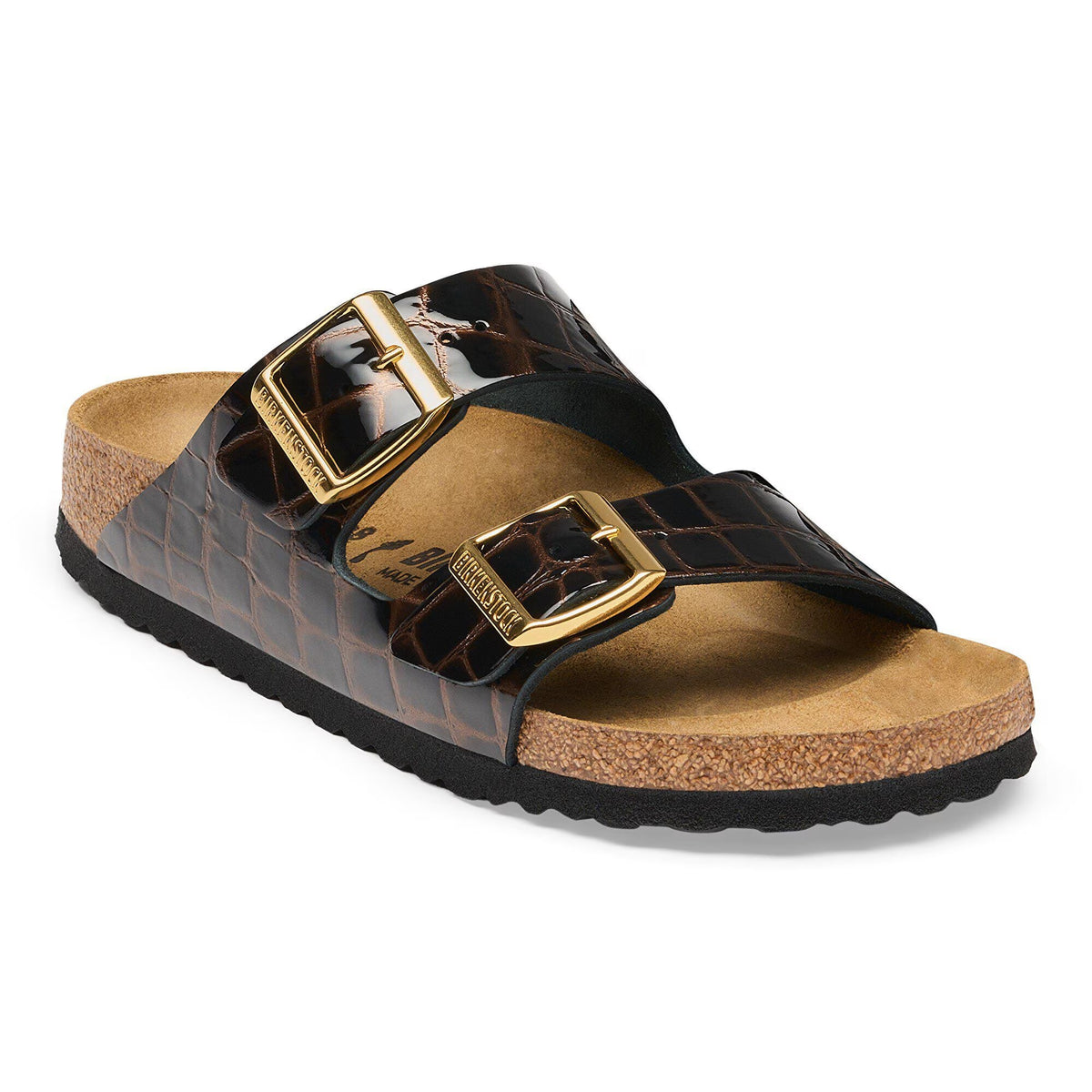 Birkenstock Arizona Black Embossed Animal Print 1032864