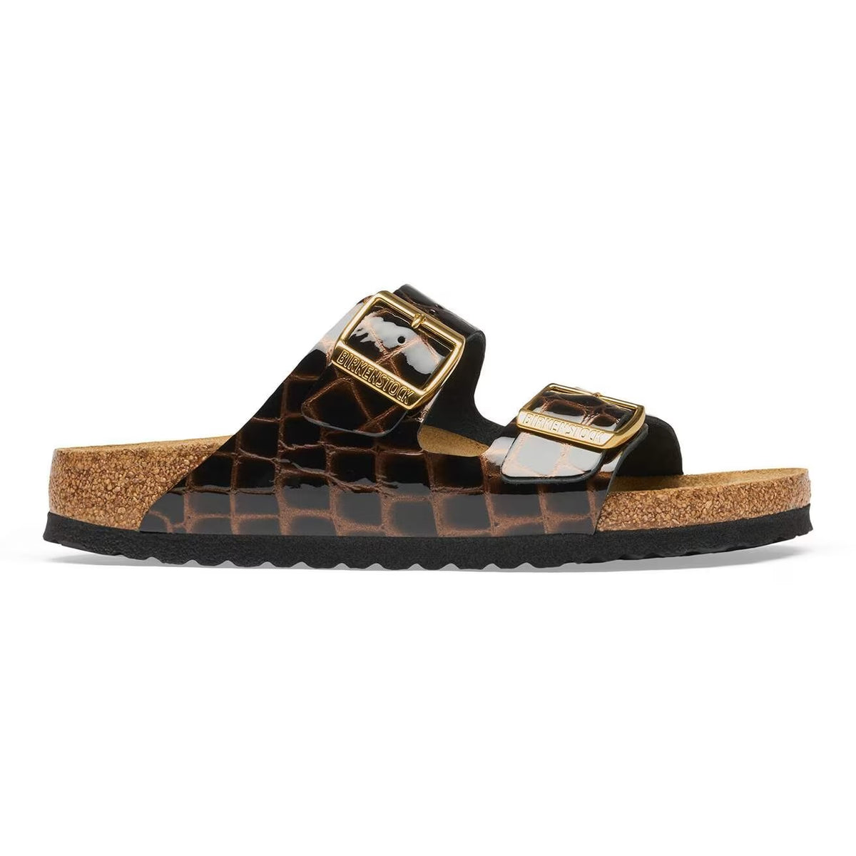 Birkenstock Arizona Black Embossed Animal Print 1032864