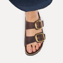 Load image into Gallery viewer, Birkenstock Arizona Big Buckle Sandals in Habana Brown 1032916