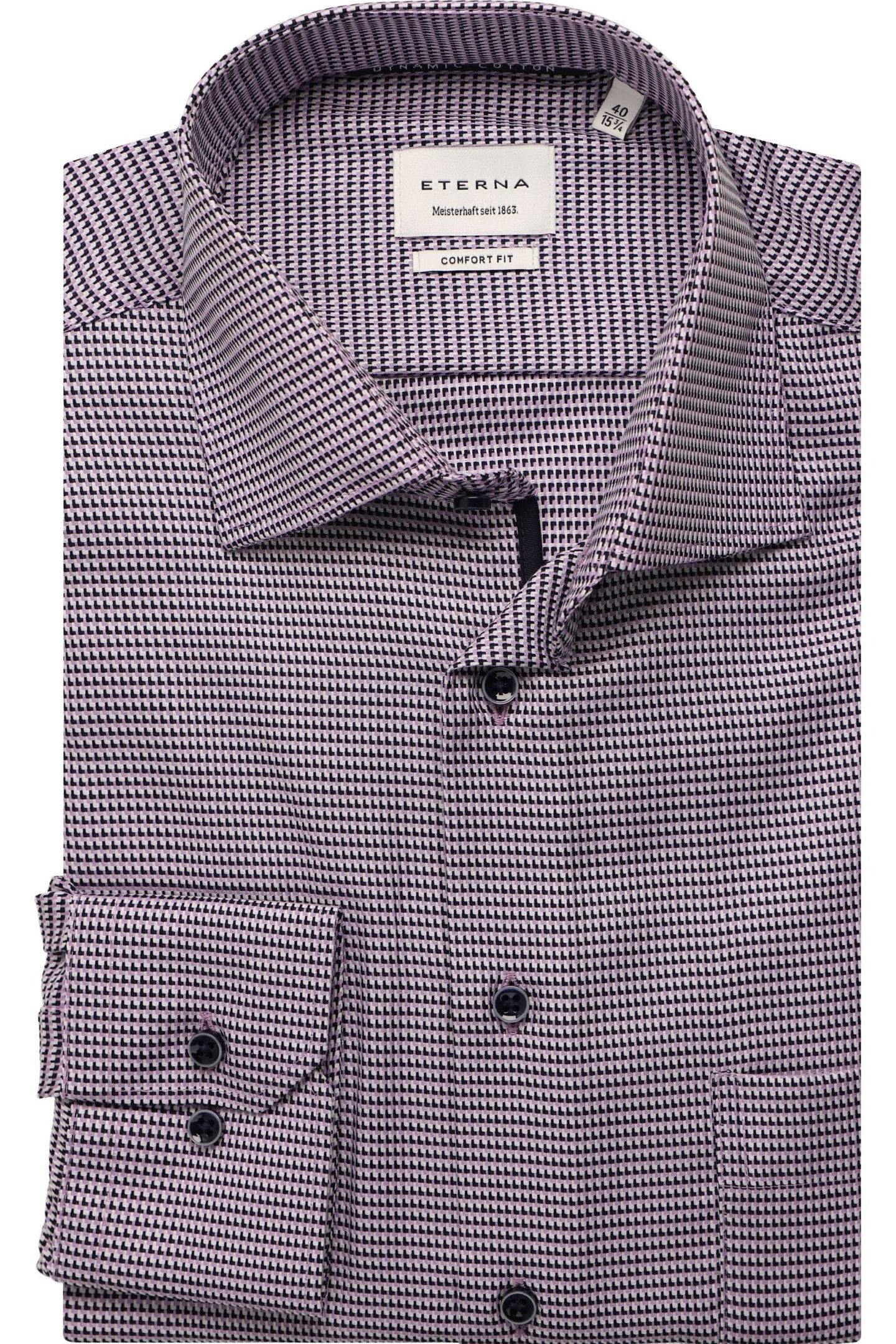Eterna Comfort Fit Shirt Lilac 1087 e19k 91
