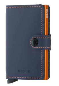Secrid Mini-Wallet Matte Nightblue Orange