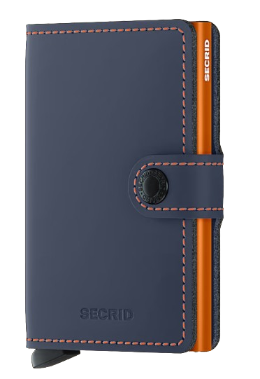 Secrid Mini-Wallet Matte Nightblue Orange