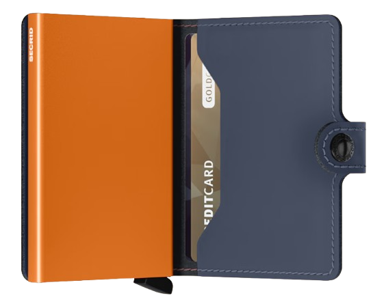 Secrid Mini-Wallet Matte Nightblue Orange