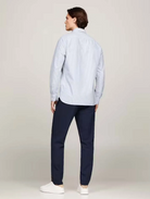 Tommy Hilfiger Stripe Shirt Blue and White mw0mw36238 0g0