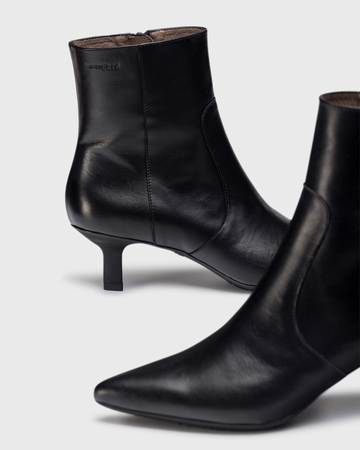 Wonders Pointed Toe Ankle Boot Black G-7111 Negro