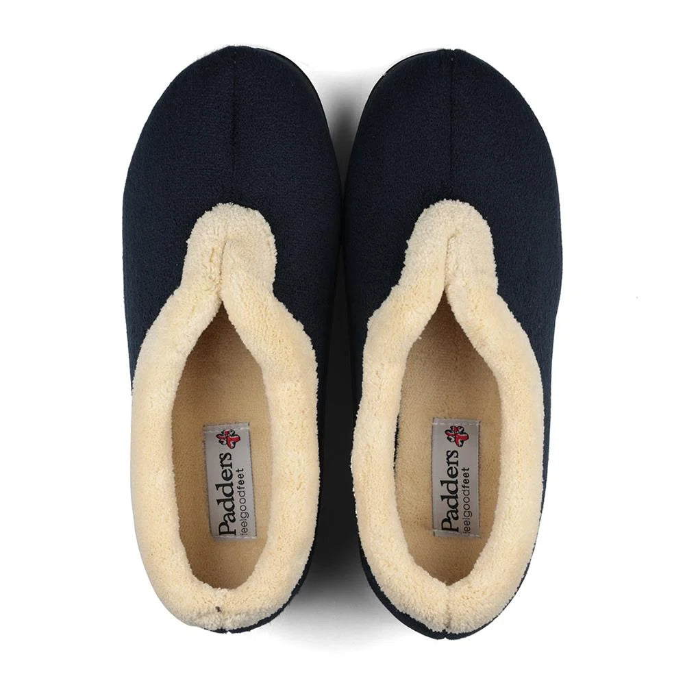 Padders Ladies Slippers Repose Navy