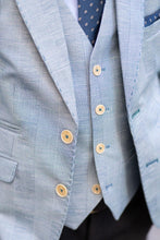 Load image into Gallery viewer, One Varones | Boys Blue Blazer with Subtle Check Detailing | 10-04101 78