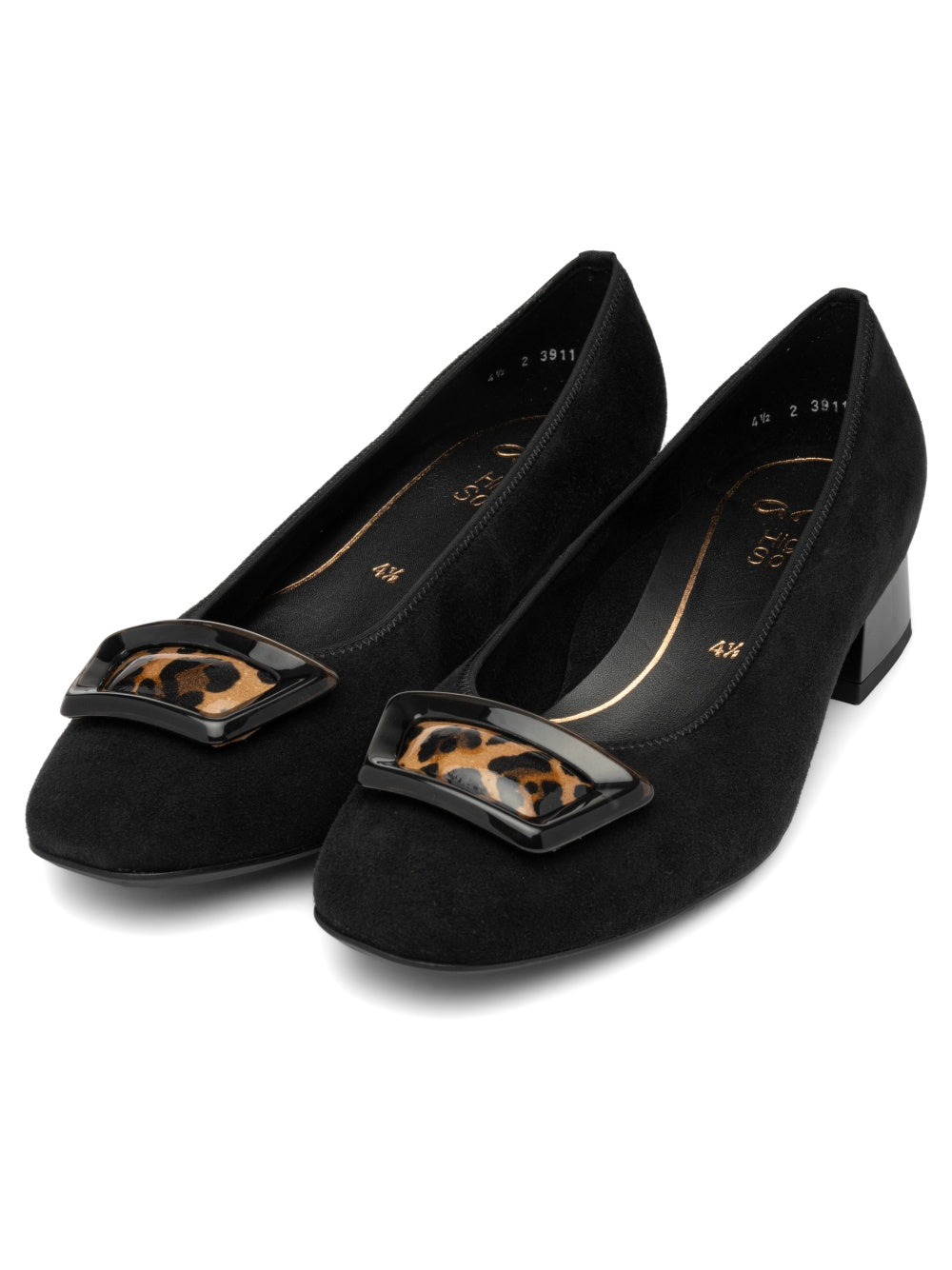 Ara Black Block Heel H Fit Pumps 12-20423-11
