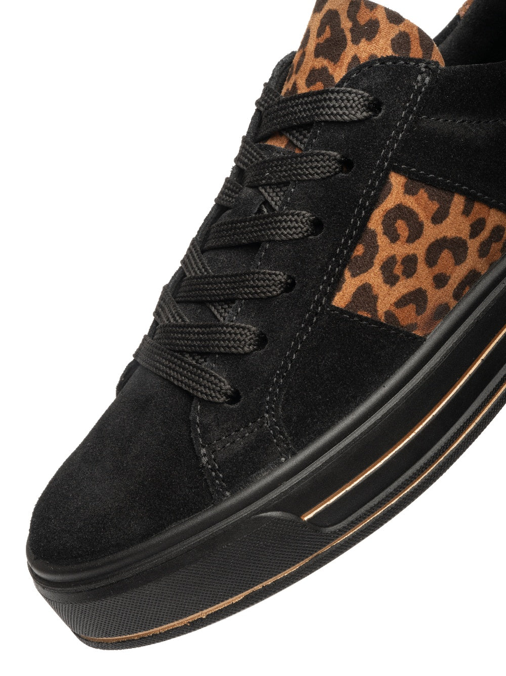 Ara Canberra Wide Fit Black Trainers 12-23004-01