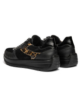 Load image into Gallery viewer, Ara New York Wide Trainers in Black with Leopard 12-25112-10