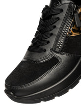 Load image into Gallery viewer, Ara New York Wide Trainers in Black with Leopard 12-25112-10