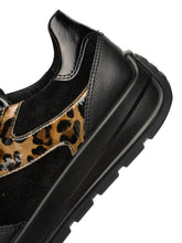 Load image into Gallery viewer, Ara New York Wide Trainers in Black with Leopard 12-25112-10