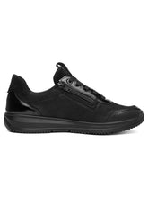 Load image into Gallery viewer, Ara | Osaka Wide H Fit Lace &amp; Zip Trainer in Black | 12-25532-10