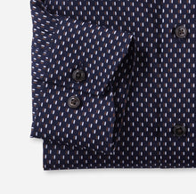 Load image into Gallery viewer, Olymp 1284 44 28 | Navy Shirt with Brown/White Print in Modern Fit