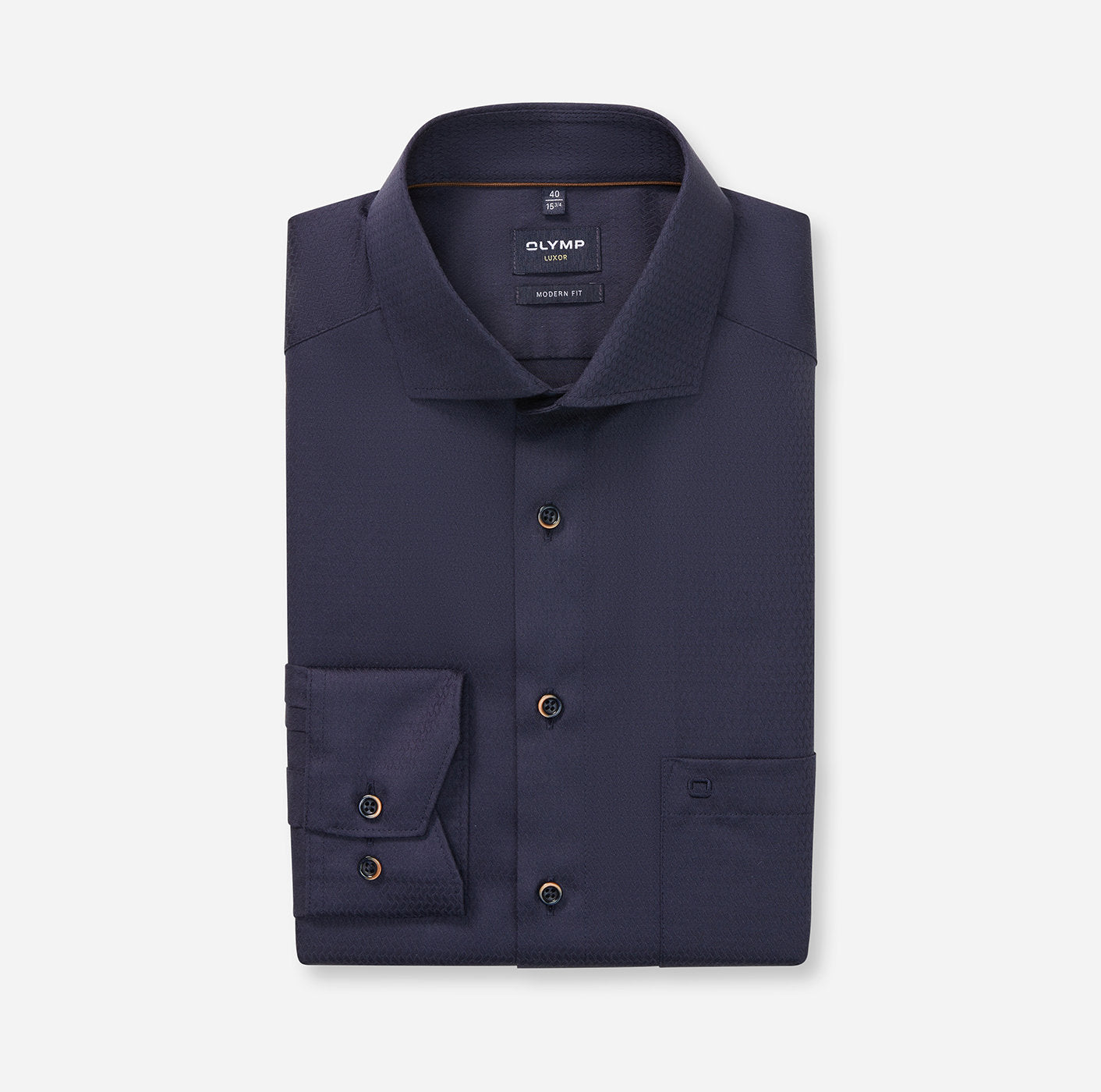 Olymp | Modern Regular Fit Fine Cotton Shirt in Navy Marine | 1294 84 14