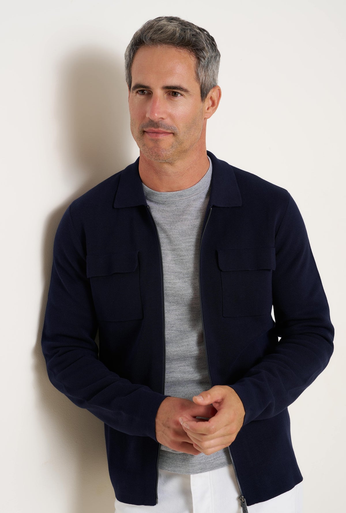 R2 Amsterdam Navy Knitted Overshirt 134.knitovershirt.002 10
