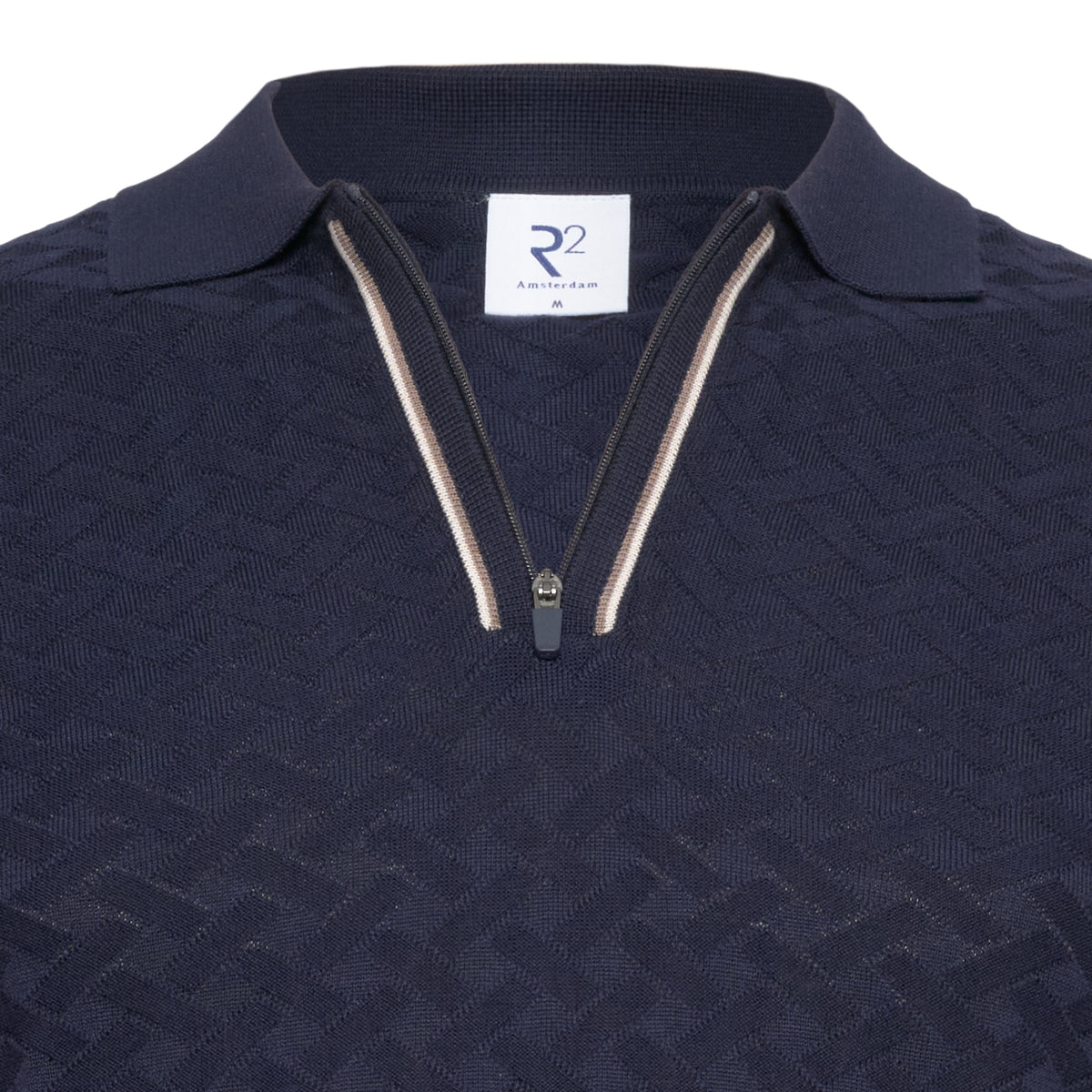 R2 Amsterdam Navy Long Sleeve Polo 134.polo-ls.001 10
