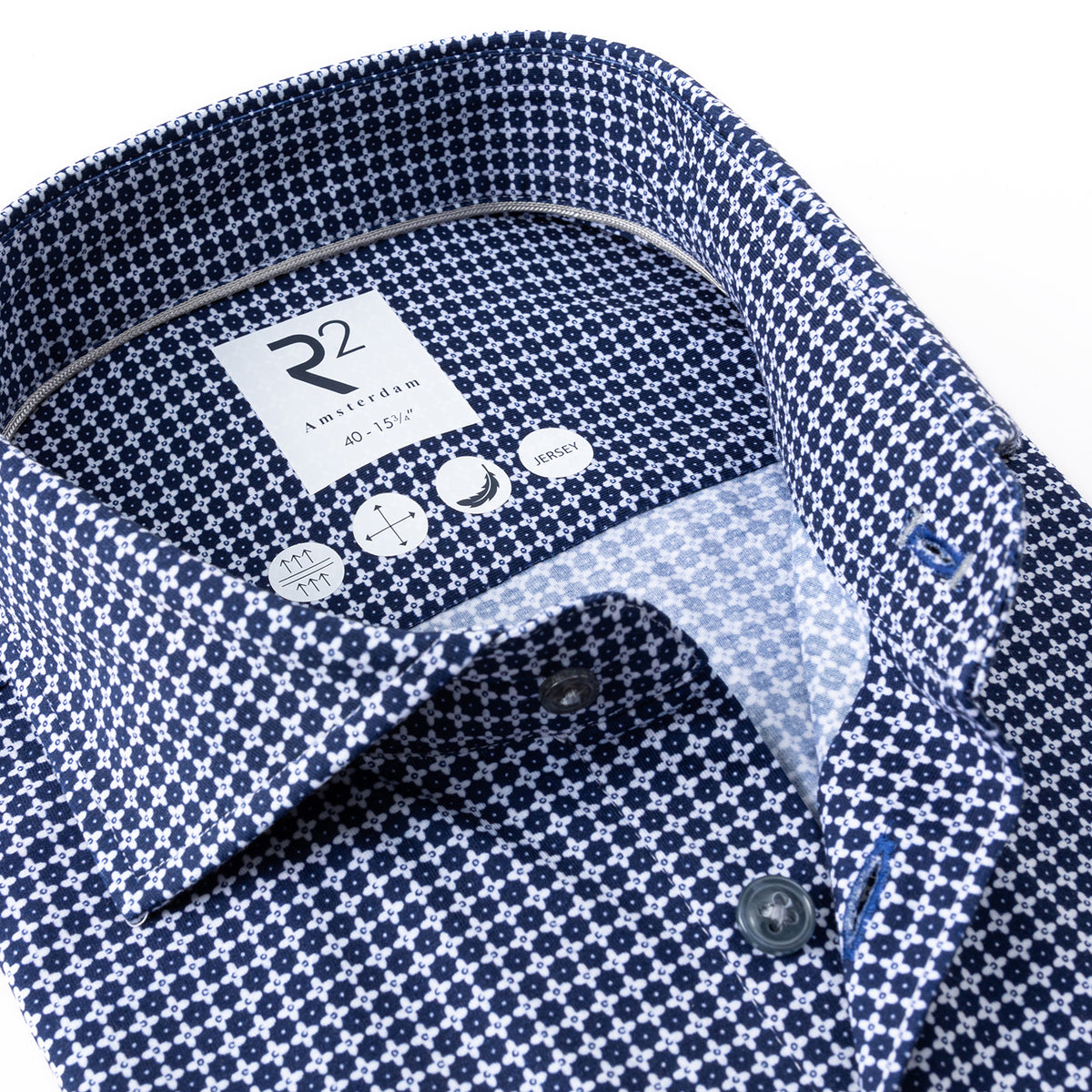 R2 Amsterdam Navy Print Jersey Stretch Shirt 134.wsp.006