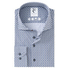 R2 Amsterdam Navy &amp; Brown Printed Shirt 134.WSP.008 10