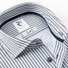 R2 Amsterdam Navy Stripe Knitted Shirt 134.WSP.029