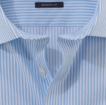 Load image into Gallery viewer, Olymp Blue Bengal Stripe Shirt 1358 74 11