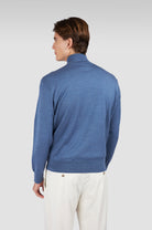 Paul Shark Merino Wool Zip Knit in Indigo 15311103 635