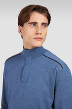 Load image into Gallery viewer, Paul Shark Merino Wool Zip Knit in Indigo 15311103 635