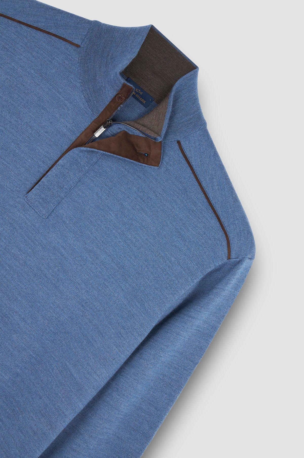 Paul Shark Merino Wool Zip Knit in Indigo 15311103 635